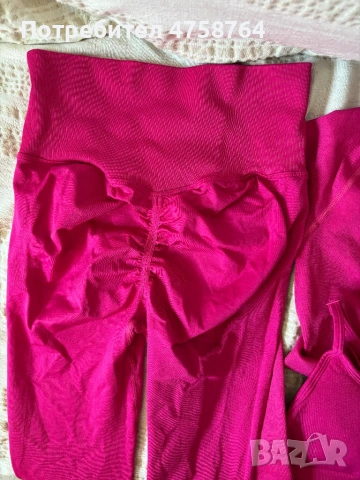 Розов сет за фитнес от 3 части, снимка 4 - Спортни екипи - 53755160