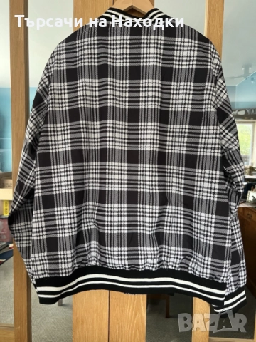 $79 Мъжко горнище / яке Everlast Zip Jacket Black White Check 3XL 2XL, снимка 2 - Якета - 52184343