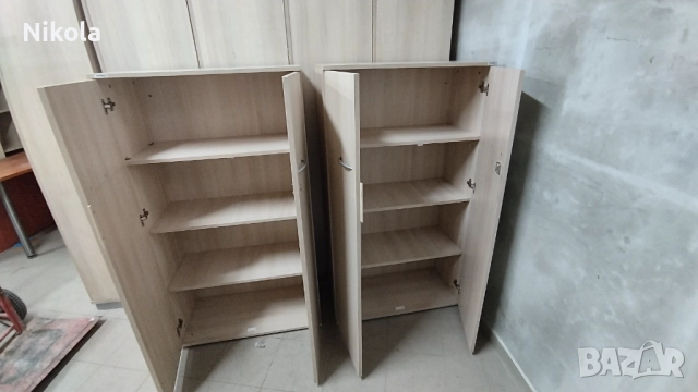 Офис шкаф - двукрил гардероб с рафтове 80/142/40 - 4 рафта, снимка 2 - Гардероби - 49263955