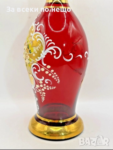 Murano Italy   Circa 1957  Bischoff Cordials Venetian Italian set with  Ruby Red end 18 k Код P1662, снимка 4 - Сервизи - 52932983