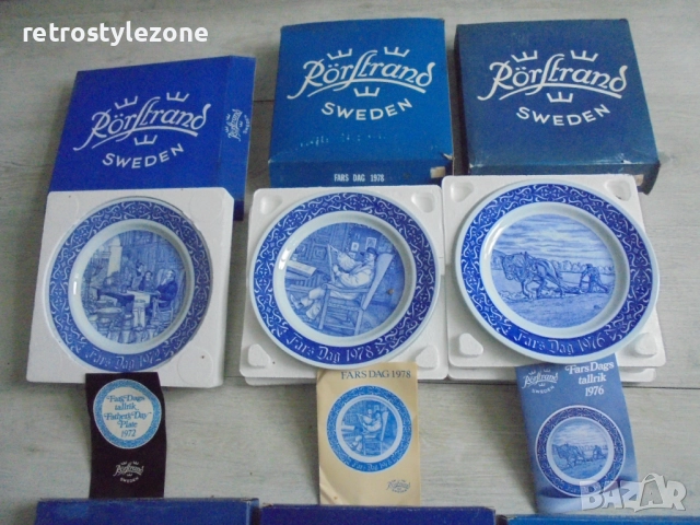 № 8310 Стари колекционерски порцеланови чинии / пана - Rörstrand Sweden , снимка 11 - Други ценни предмети - 47610766