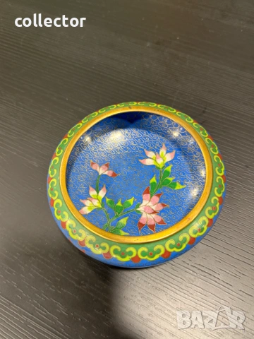 Китайска клуазонова купа / пепелник. №7993, снимка 2 - Антикварни и старинни предмети - 53944380