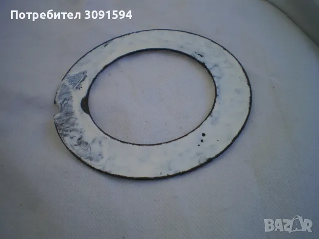 Стара шаиба за телефон бял емайл, снимка 3 - Колекции - 50272832