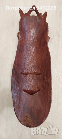 дърворезба масив Африка ръчна изработка за ценители 60см, снимка 6 - Декорация за дома - 51942233
