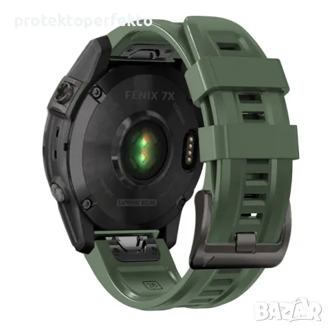 Силиконова каишка GARMIN INSTINCT – 26mm QuickFit Army Green, снимка 1 - Каишки за часовници - 48707558