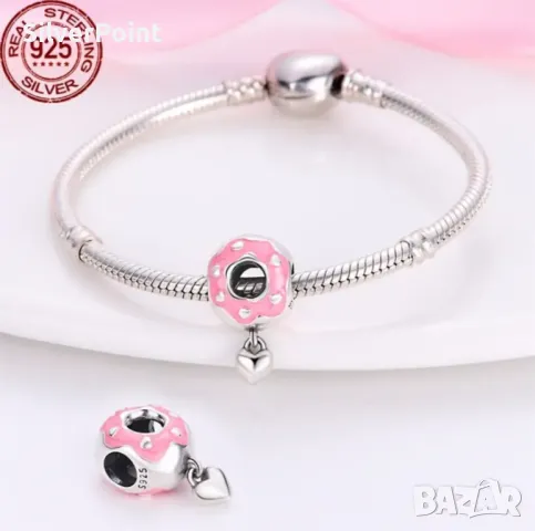 Сребърен талисман за Пандора сладка поничка 