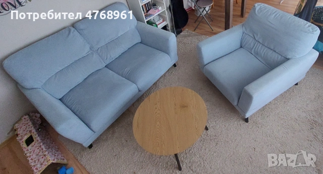 Качествен холов комплект Златамебел – диван + фотьойл + килим + маса