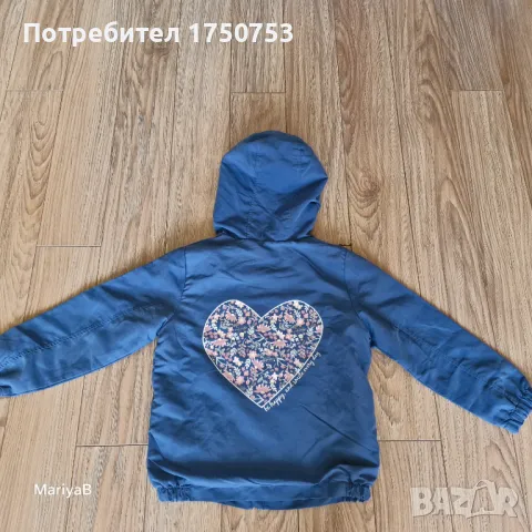 Памучно яке с цветя Lupilu, снимка 8 - Детски якета и елеци - 49993012