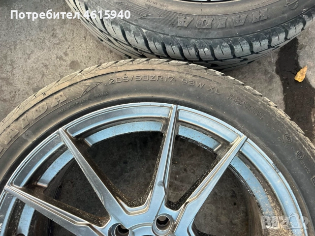 4бр джанти JR21 (japan racing)Hyper Gray за опел opel saab сааб 5х110 J7 ET35 + 4бр летни гуми, снимка 7 - Гуми и джанти - 52832379