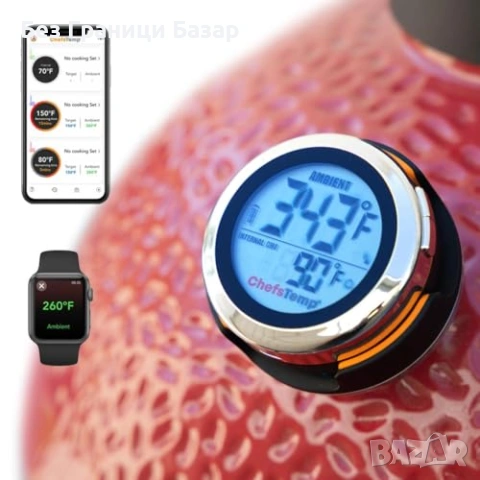 Нов смарт Умен термометър хъб за грил и пушилня с 4 сонди WiFi BT готвене скара, снимка 2 - Аксесоари за кухня - 54223026