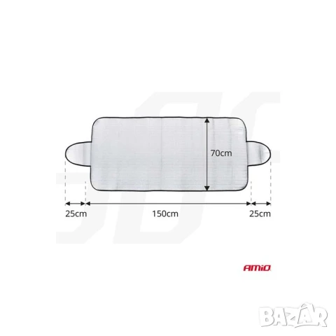 Външен сенник Amio за предно стъкло 150x70cm, снимка 5 - Аксесоари и консумативи - 51027312
