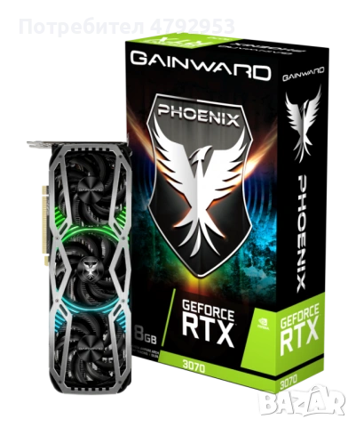RTX 3070 Gainward Phoenix Edition , снимка 3 - Видеокарти - 54156741