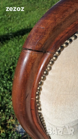 Кресло антикварно махагон №056, снимка 7 - Дивани и мека мебел - 53253967