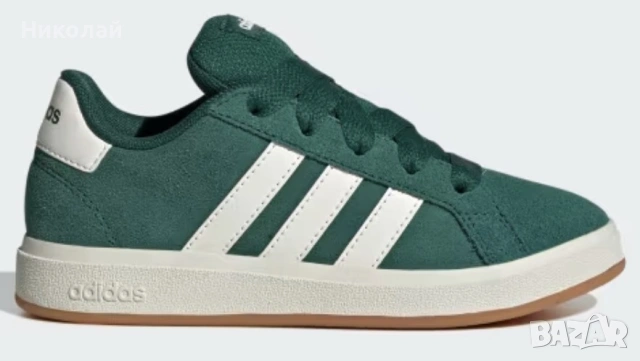 Маратонки Adidas Grand Court, 40 номер, ест. велур, зелени Collegiate Green, унисекс, нови с етикет