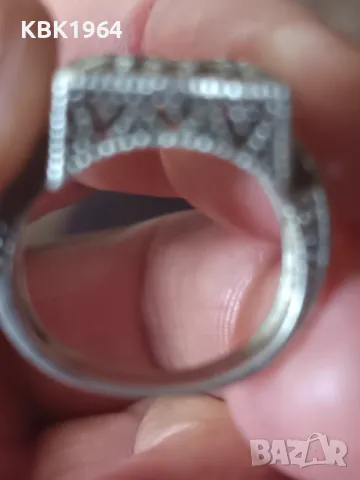 Сребърен пръстен7,4 гр, снимка 4 - Пръстени - 50428157