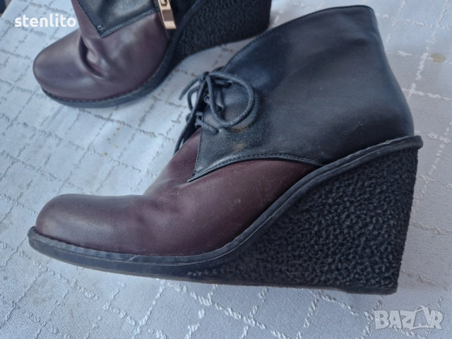 Дамски боти на платформи 38 + подарък чанта и диадема , снимка 14 - Дамски боти - 53850288