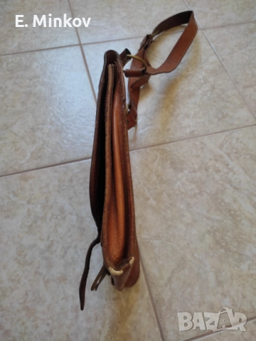 Мъжка кожена ретро чанта, снимка 4 - Портфейли, портмонета - 51509381