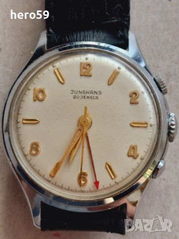 Ръчен часовник Юнханс с аларма-wrist watch Junghans with alarm 1954