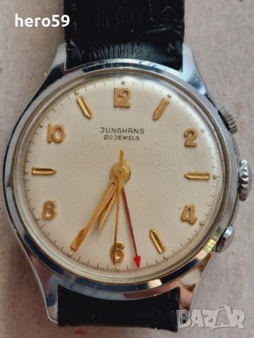 Ръчен часовник Юнханс с аларма-wrist watch Junghans with alarm 1954, снимка 1 - Мъжки - 45747279