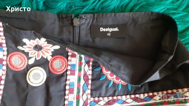 пола Дезигуал Desigual с много бродерии памук супер цена , снимка 3 - Поли - 45972791