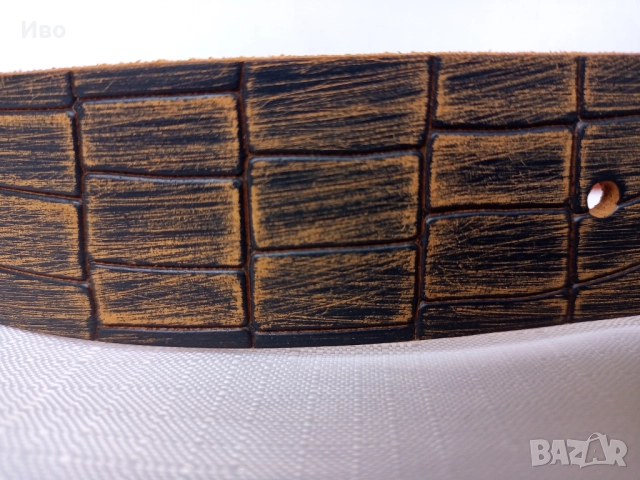 Мъжки колани естествена кожа Benetton и Pierre Cardin , снимка 5 - Колани - 52950390