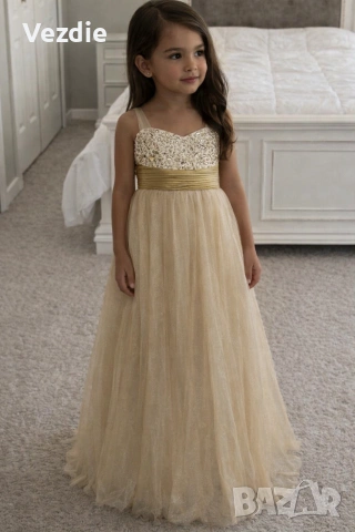 Официална златиста рокля