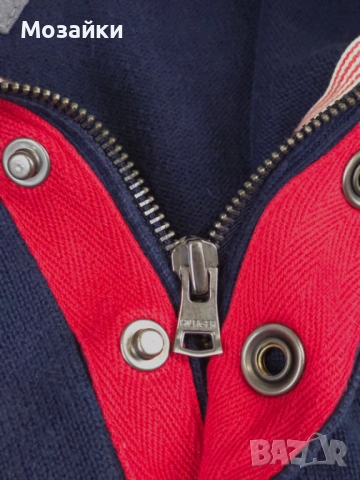 Мъжки пуловер Tommy Hilfiger Premium Cotton Тъмносин Ежедневен XL, снимка 4 - Пуловери - 53595694