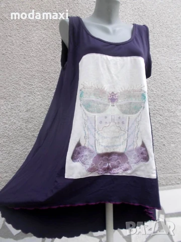 3XL- Българска туника/топ в лила , снимка 1