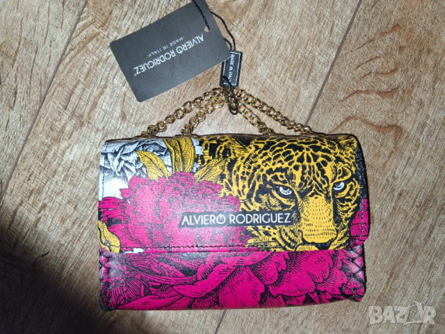 дамска чанта Alviero Rodriguez Borsa Madame Floral Leopard, снимка 3 - Чанти - 53716050