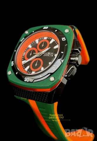 часовник INVICTA Speedway Orange/Green 54 mm, Инвикта нов , снимка 4 - Мъжки - 47161236