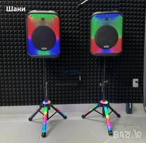 Bluetooh Karaoke Speaker NDR 102B - Красив LED високоговорител със 7 режима

, снимка 2 - Тонколони - 45607636