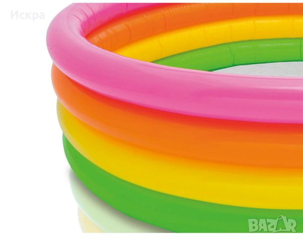 Детски многоцветен надуваем басейн , снимка 3 - Басейни и аксесоари - 45332996