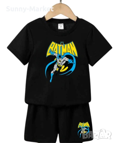 БАТМАН Детски екип комплект тениска + къси гащи + цифра за години
