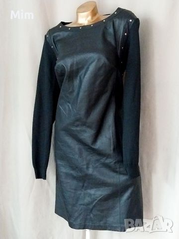 Black Dress Berlin XL/XXL   Макси черна кожена рокля , снимка 2 - Рокли - 45569433