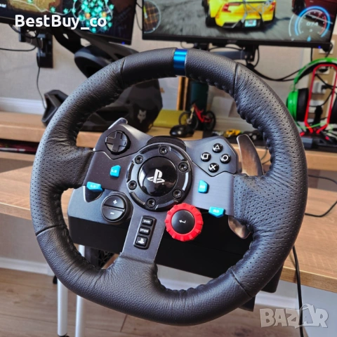 Logitech G29 Driving Force Racing Wheel - Волан с Педали, снимка 4 - Аксесоари - 53667248