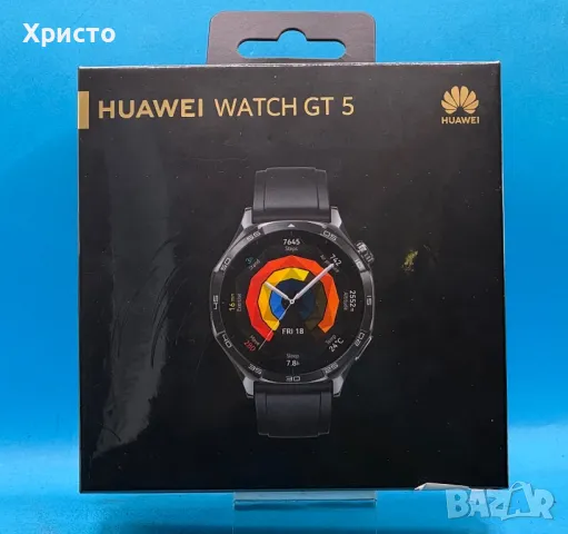 НОВ!!! Смарт часовник Huawei Watch GT 5, 46mm, Black Fluoroelastomer Strap, снимка 3 - Смарт часовници - 48260353