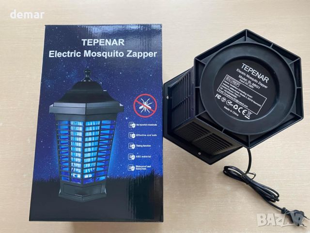 Mosquito Zapper Електрическа лампа за унищожаване на комари,13W 4200V UV лампа без токсични химикали, снимка 6 - Други стоки за дома - 45783994