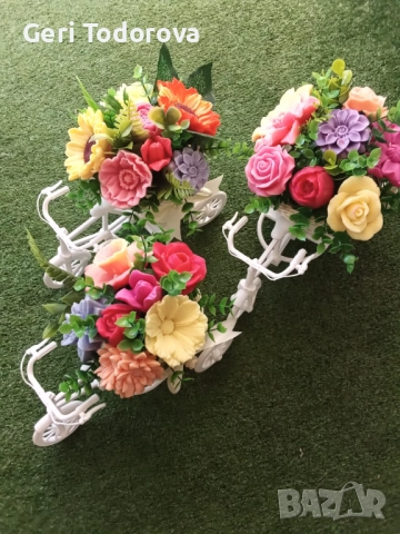 Сапунени букети – ароматен подарък за всеки повод (алтернатива: Букети от сапунени рози | Ръчна изра, снимка 2 - Декорация за дома - 52908082