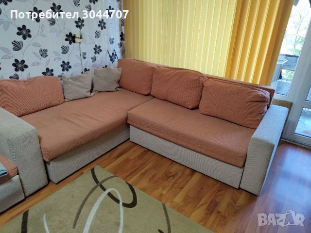Продавам употребявам ъглов разтегателен диван ямбол, снимка 2 - Дивани и мека мебел - 45490193