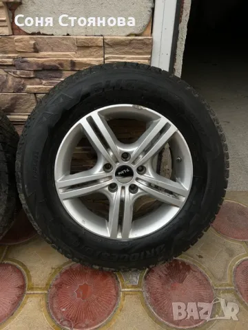 4 бр. зимни гуми Bridgestone 215/70R16 с джанти, цена 400 лв., снимка 3 - Гуми и джанти - 48346852