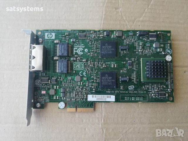 HP NC380T PCI Express Dual Port Multifunction Gigabit Server Adapter, снимка 1 - Мрежови адаптери - 45211833