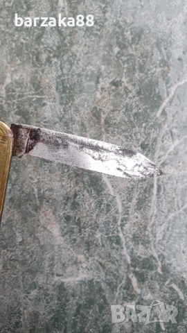 Старо френско месингово Ножче Ножк с Ловен мотив, снимка 9 - Колекции - 53639560