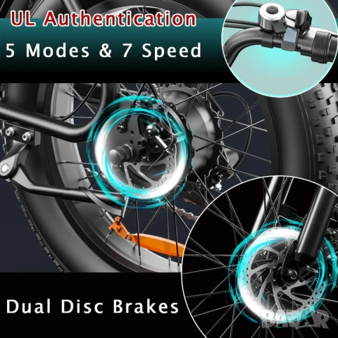 Електрически велосипед/колело EMOKO C91 1000W 17.5AH, снимка 4 - Велосипеди - 48732928