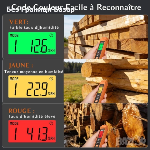 Портативен влагомер с игли за дърво гипсокартон и зидария, снимка 7 - Други инструменти - 54142917