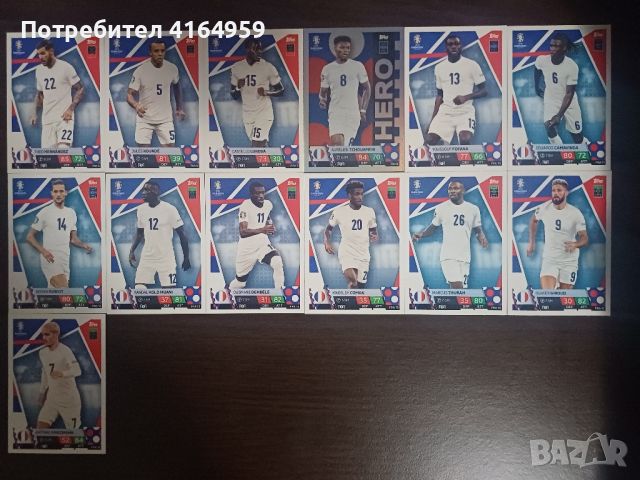 Match attax колекционерски карти Франция, снимка 1