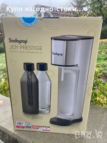 Машина за сода Sodapop Joy Prestige, 2 стъклени бутилки и CO2 цилиндър, снимка 1 - Друга електроника - 47976177