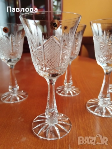 Кристални чаши за вино серия,, Зорница лукс ", снимка 3 - Чаши - 52323732