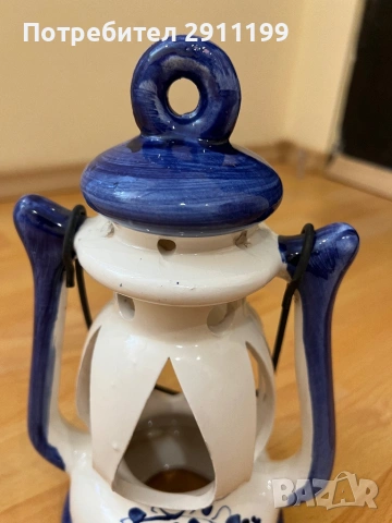 Декоративен керамичен фенер, снимка 3 - Декорация за дома - 53837313