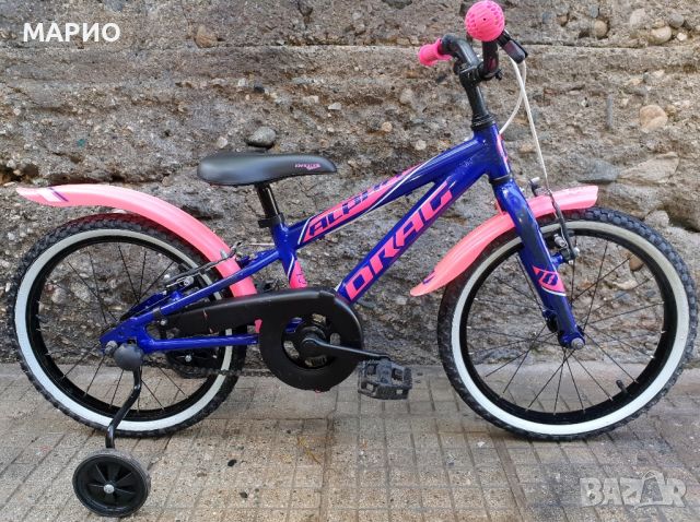 Алуминиев Детски велосипед 18 цола Drag Alpha за момиче, снимка 1 - Велосипеди - 46364772