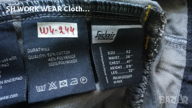 Snickers 3212 DuraTwill Work Trousers размер 52 / L работен панталон W4-244, снимка 16 - Панталони - 47141964